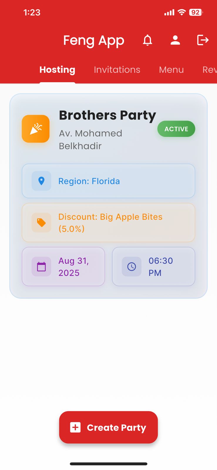 Feng App Hosting Dashboard