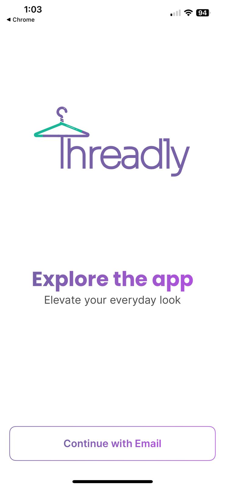 Threadly App Logo Screen